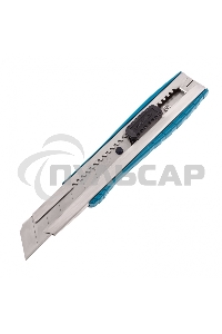 Нож 195 мм, метал.корпус, выдв. сегм. лезвие 25 мм (SK-5), метал. напр-щая, клипса для ремня Gross