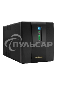 Источник бесперебойного питания ExeGate EP285490RUS SpecialPro UNB-1200.LED.AVR.EURO.RJ.USB 1200VA/750W, LED, AVR, 4 евророзетки, RJ45/11, USB, черный