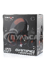 Наушники CROWN CMGH-102T Black&orange (Подключение USB, встроенная аудио карта, Частотныи диапазон: 20Гц-20,000 Гц,Кабель 2.1м,Размер D 250мм)