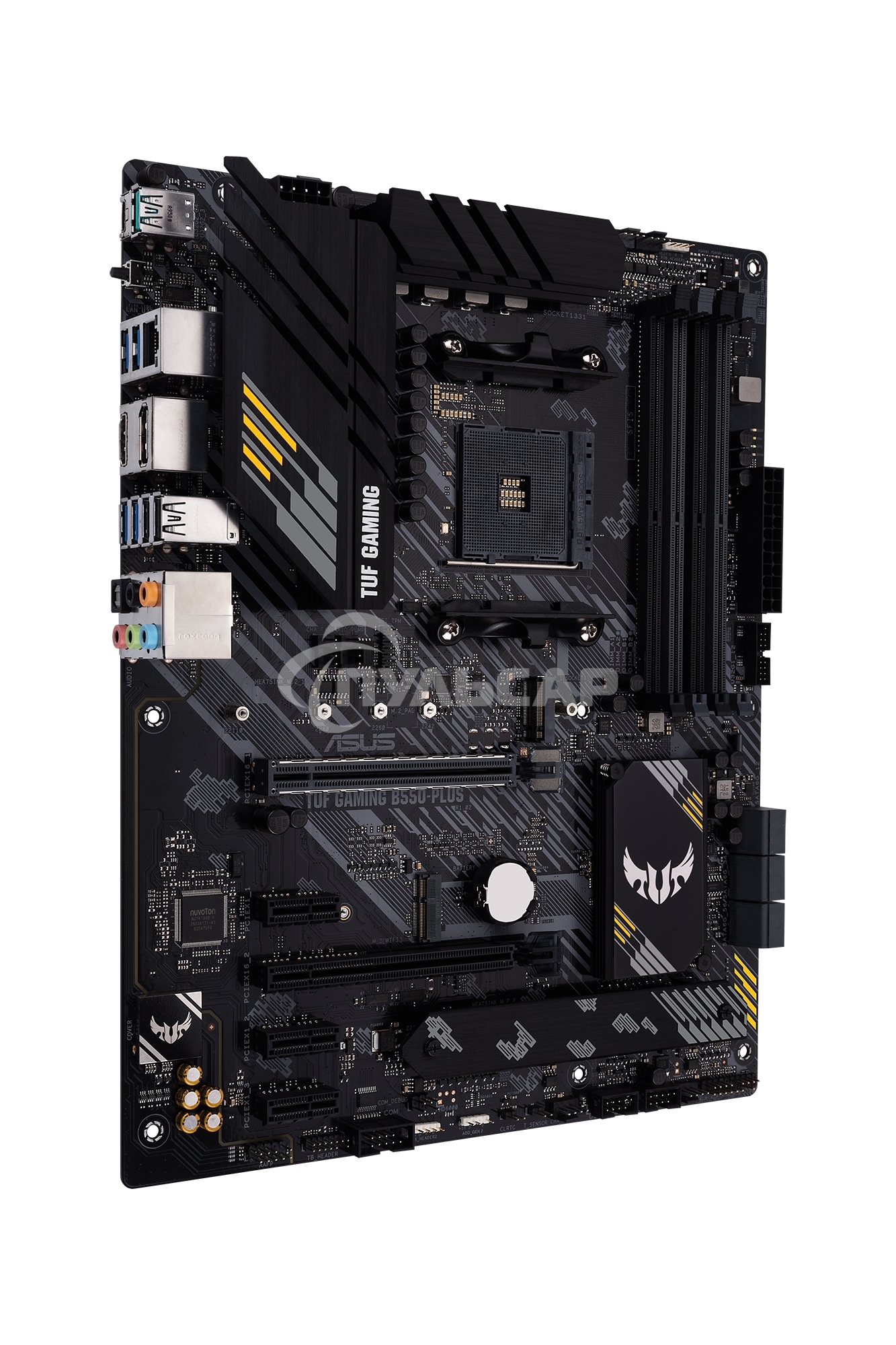 Материнская плата ASUS TUF GAMING B550-PLUS, AM4, AMD B550, 4xDDR4, 6xSATA, 2xM.2, 1xPCIe 4.0 x16, 1xPCIe 3.0 x16, 3xPCIe x1, 1xHDMI, 1xDP, 1x 2.5Gb LAN, 4xUSB-A 3.2 Gen 1, 1xUSB-A 3.2 Gen 2, 2xUSB-A 2.0, 1xUSB-C 3.2 Gen 2, 5x3.5 мм, 7.1, ATX