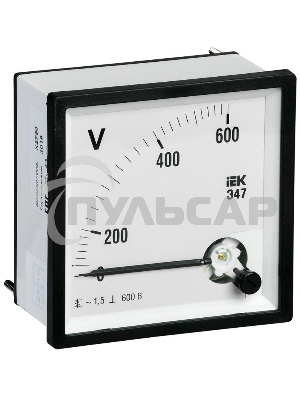 Вольтметр Э47 72х72мм 600В кл. точн. 1.5 ИЭК IPV10-6-0600-E