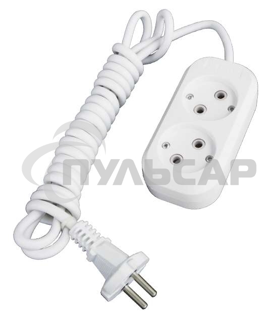 Удлинитель 2х3м без заземл. 10А IP20 Е-202 АБС-пл. ПВС 2х0.75 UNIVersal 9631960