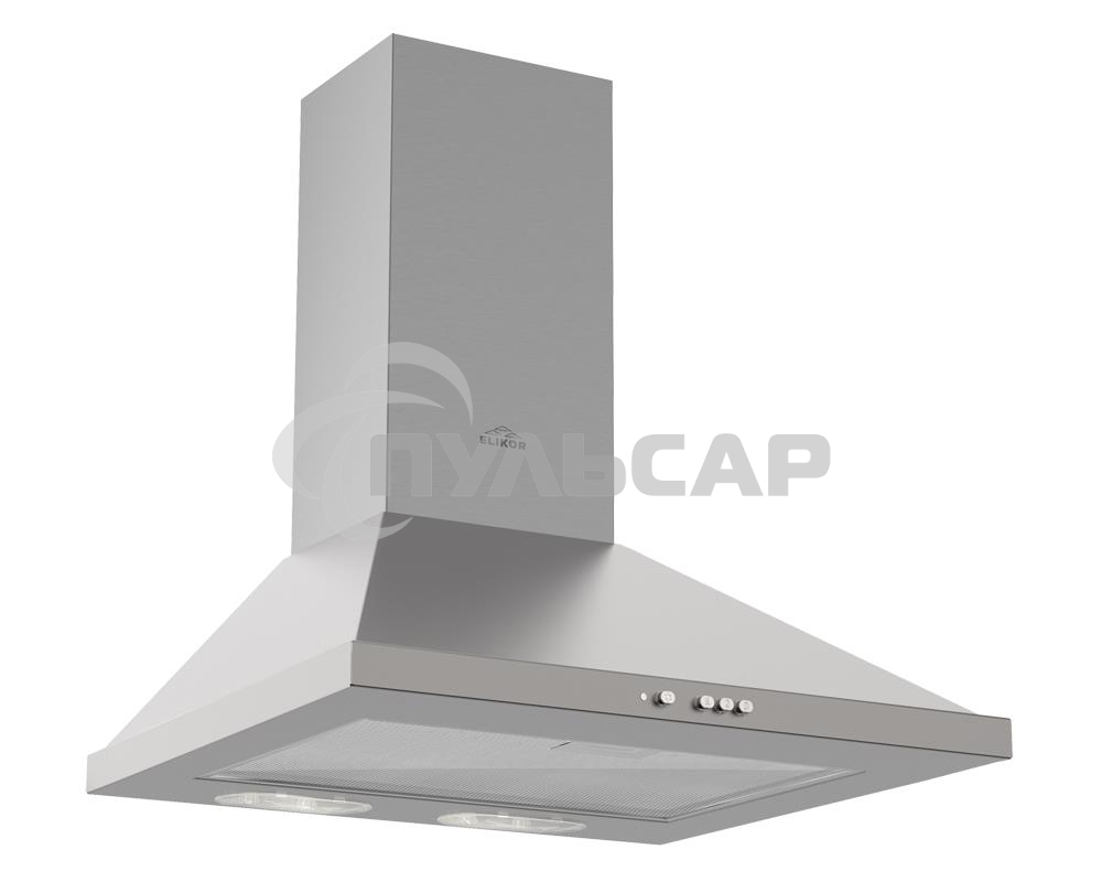 Вытяжка каминная Elikor Оптима 50Н-400-К3Л нержавеющая сталь, 50 см, 400 куб. м/ч, 55 дБ