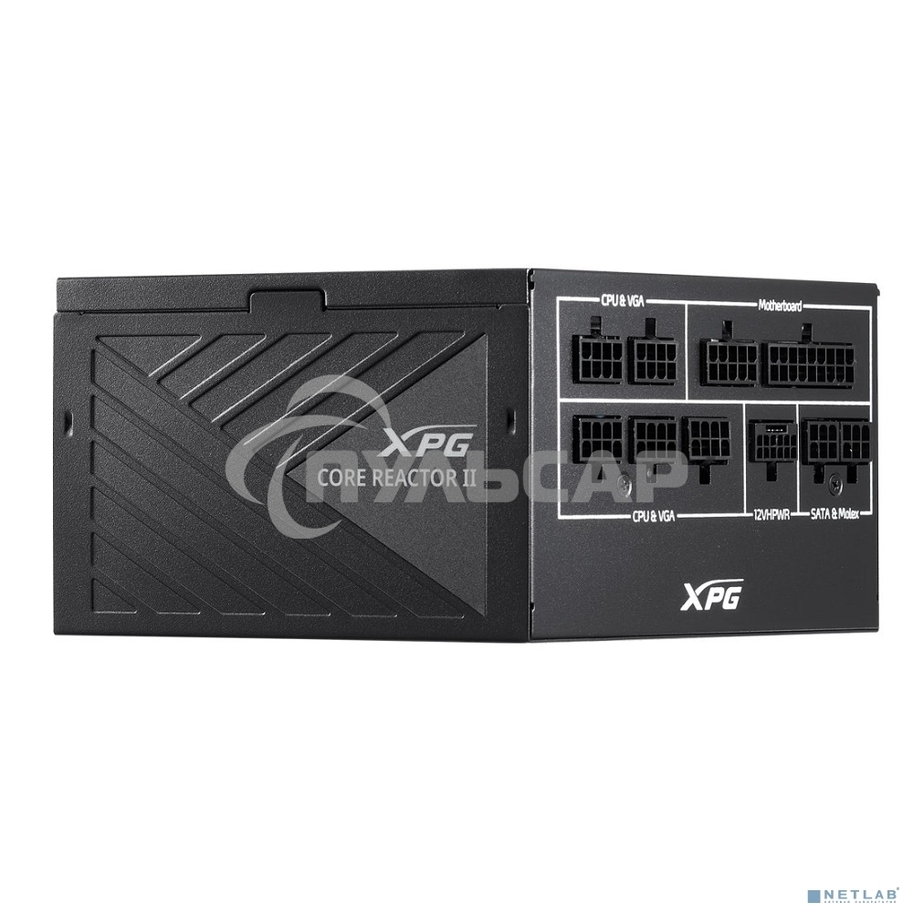 Блок питания ADATA XPG CORE REACTOR II 1200 (COREREACTORII1200G-BKCEU), 1200Вт, 80 PLUS Gold, 135мм, модульный, черный