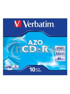 Диск CD-R Verbatim 700Mb 52x Jewel case (10шт) (43327)