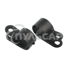 Кабельная скоба под винт Rexant 16 мм, черная, упаковка 50 шт.