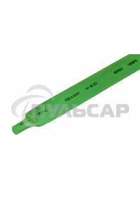 Термоусаживаемая трубка Rexant 12,0/6,0 мм, зеленая, упаковка 50 шт. по 1 м