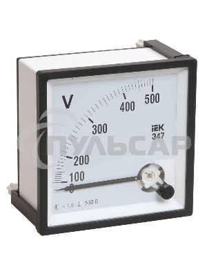 Вольтметр Э47 72х72мм 500В кл. точн. 1.5 ИЭК IPV10-6-0500-E