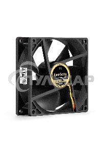 Вентилятор 12В DC ExeGate ExtraSilent ES09225S3P (92x92x25 мм, Sleeve bearing (подшипник скольжения), 3pin, 2000RPM, 25dBA)