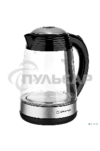 Чайник электрический BRAYER BR1012 2200 Вт, 1,7 л, высококач.стекло, подсвет, автоотключ при закипании
