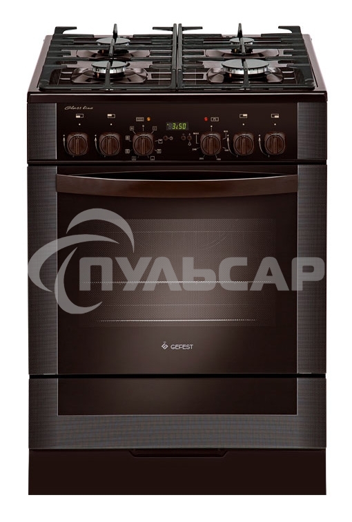 Плита комбинированная Gefest ПГЭ 6502-03 0045 коричневый, конфорок 4 газовых, духовка 55 л, 60 см x 85 см x 60 см