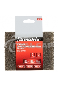 Губка для шлифования Matrix, 125 х 100 х 10 мм, мягкая, 3 шт., P 60/80, P 60/100, P 80/120