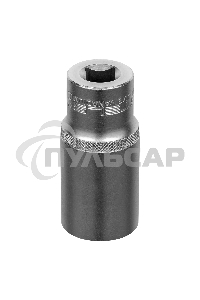 Головка торцевая удлиненная, 27 мм, 6-гранная, CrV, под квадрат 1/2