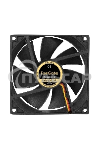 Вентилятор 12В DC ExeGate ExtraSilent ES09225S3P (92x92x25 мм, Sleeve bearing (подшипник скольжения), 3pin, 2000RPM, 25dBA)
