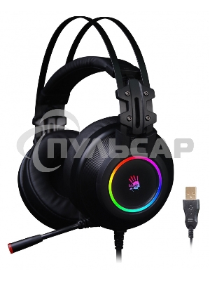 Наушники с микрофоном A4 Bloody G528C черный 1.8м мониторы USB оголовье (G528C)
