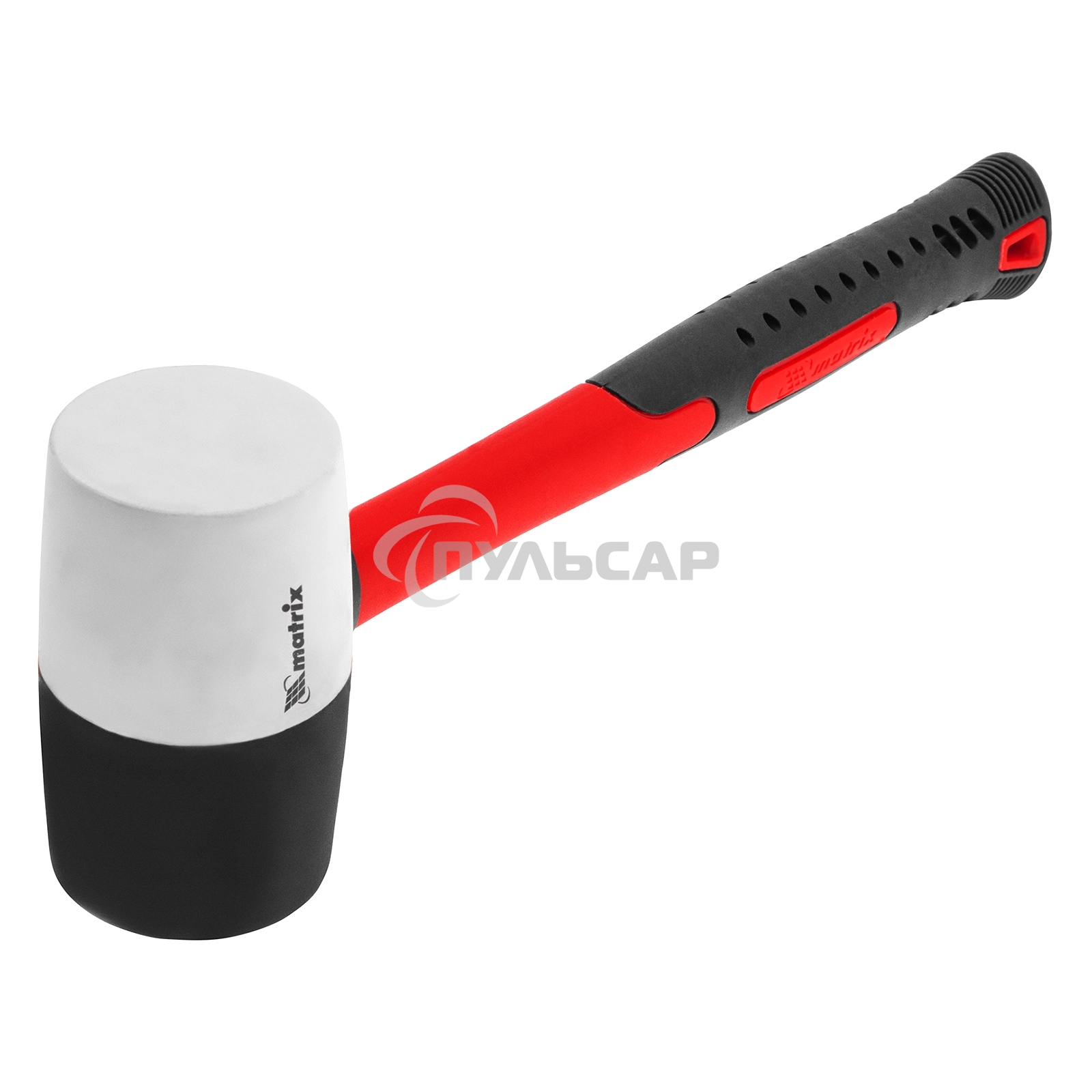 Киянка резиновая Matrix, 680 г, черно-белая резина, фибергласовая рукоятка