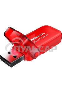 Флешка USB ADATA UV240 (AUV240-64G-RRD), 64 Gb, USB 2.0, R/W 15/5, красный