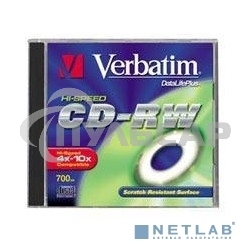 Диск CD-RW Verbatim 700Mb 10x Cake Box (10шт) (43480)