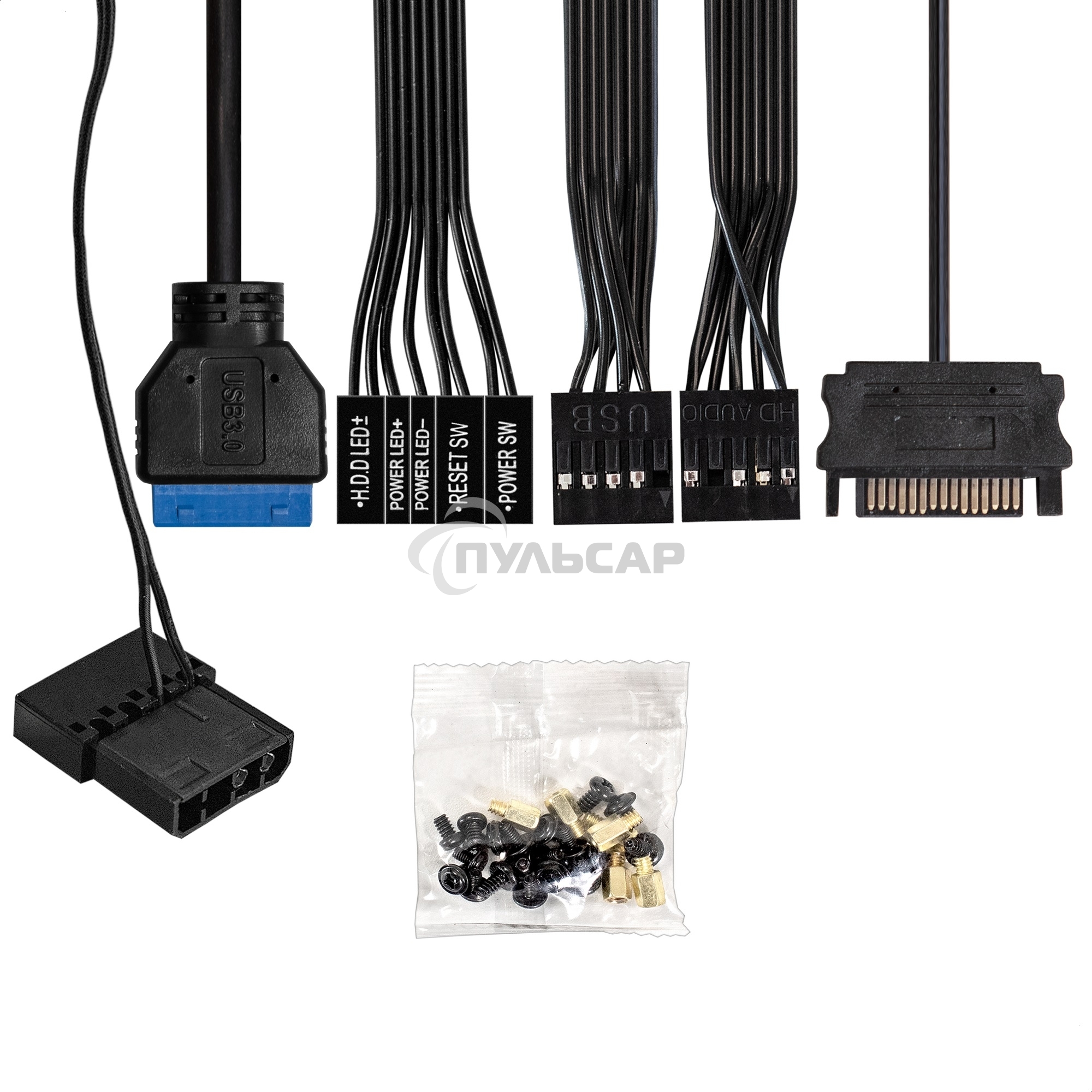 Компьютерный корпус Miditower ExeGate EVO-9211 (ATX, без БП, с окном, 2*USB+1*USB 3.0, HD аудио, черный, 1 вент. с RGB подсветкой)