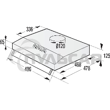 Вытяжка встраиваемая Gorenje WHU529EX/M нержавеющая сталь управление: кнопочное (1 мотор)