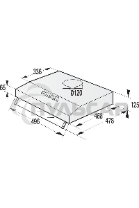 Вытяжка встраиваемая Gorenje WHU529EX/M нержавеющая сталь управление: кнопочное (1 мотор)