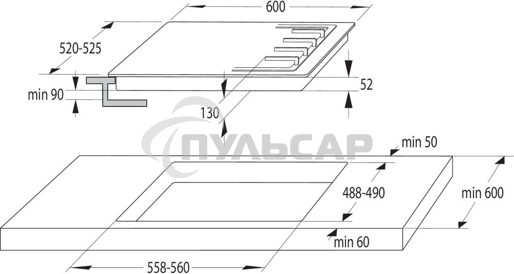 Газовая варочная панель Gorenje GE681X нержавеющая сталь