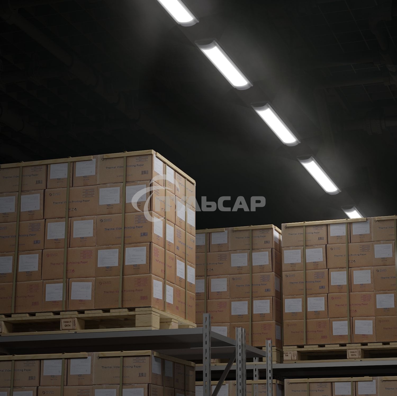 Светильник линейный Gauss WLF-4 18W 1520lm 4000K 185-265V IP20 585*120*46мм сталь LED 1/12