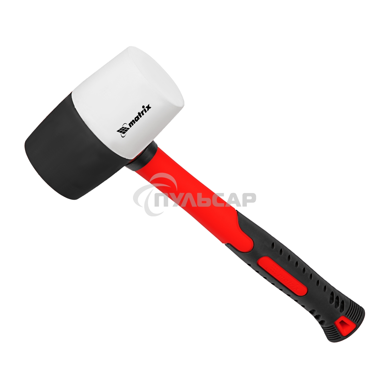 Киянка резиновая Matrix, 680 г, черно-белая резина, фибергласовая рукоятка
