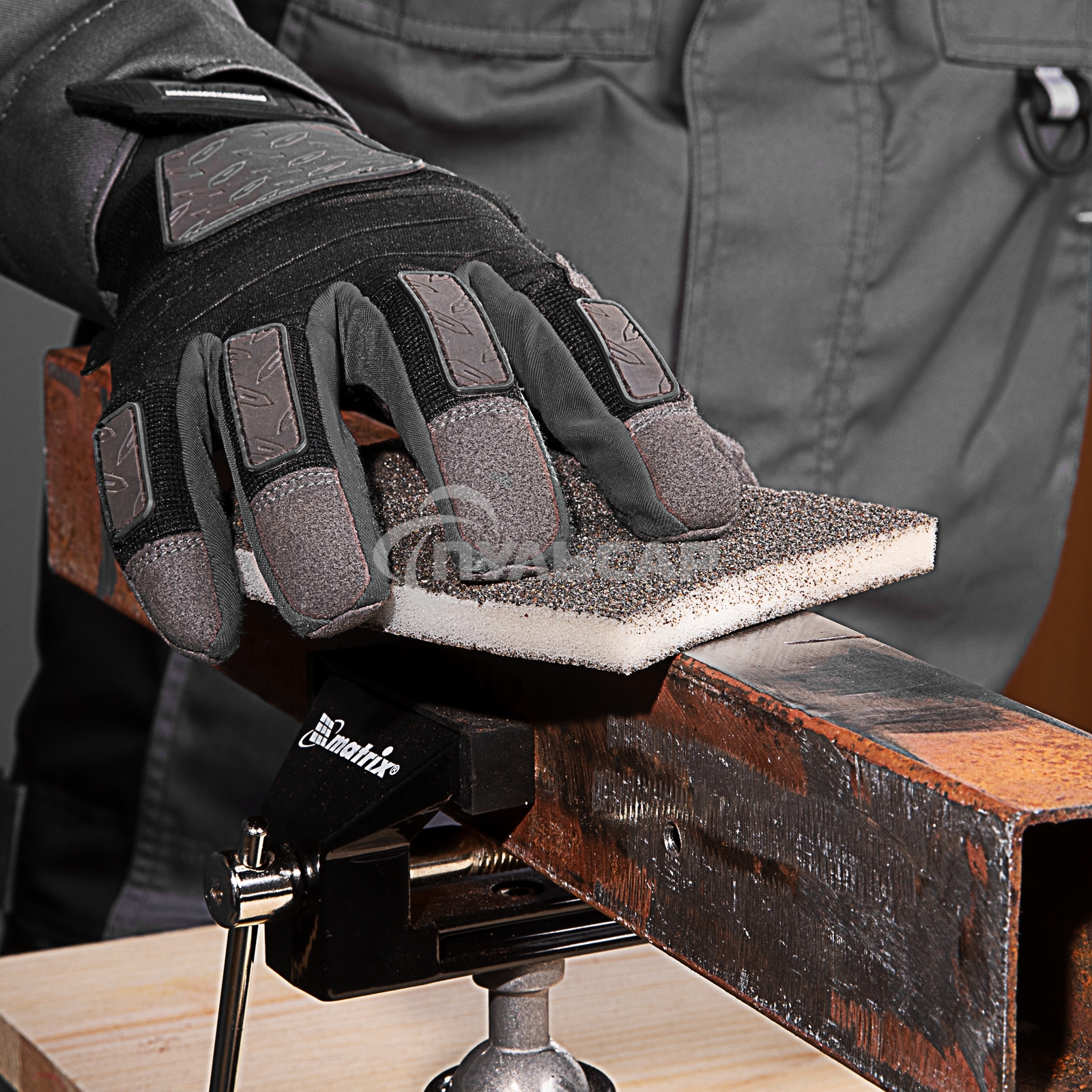 Губка для шлифования Matrix, 125 х 100 х 10 мм, мягкая, 3 шт., P 60/80, P 60/100, P 80/120