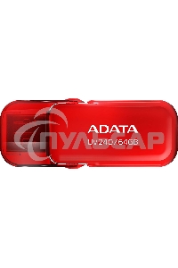 Флешка USB ADATA UV240 (AUV240-64G-RRD), 64 Gb, USB 2.0, R/W 15/5, красный