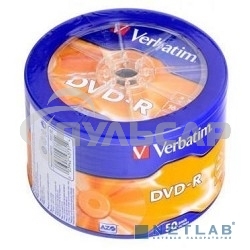 Диск DVD-R Verbatim 4.7Gb 16x Cake Box (50шт) (43731)