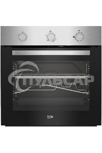 Газовый духовой шкаф Beko BBIGT21100X с откидным электрическим грилем; автоматический электроподжиг; поворотные переключатели; металлические направляющие; объем - 72л; 3 стекла дверцы; 1 решетка; 1 противень; вертел. Цвет нержавеющая сталь; Материал панел