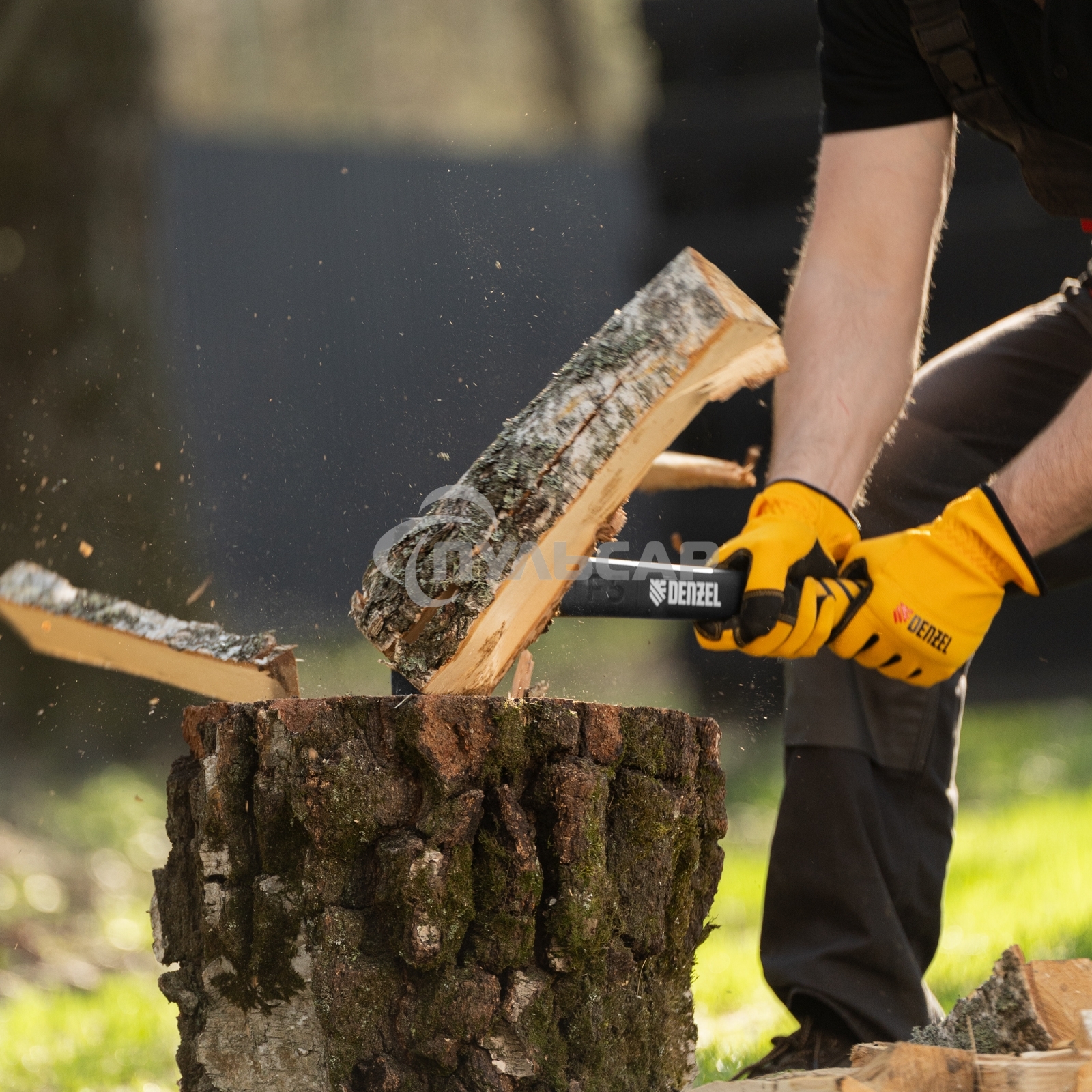 Топор-колун Denzel 21432 F5, 1100 гр, двухкомпонентная рукоятка, 500 мм