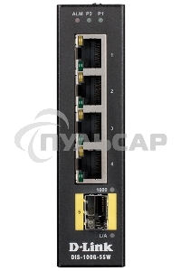 Коммутатор D-Link DIS-100G-5SW/A1A Промышленный неуправляемый коммутатор с 4 портами 10/100/1000Base-T, 1 портом 1000Base-X SFP, функцией энергосбереж