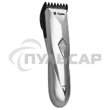 Машинка для стрижки Delta DL-4035А серебристый (серебристый, 2 Вт, аккум. батарея 1,2 В, регулировка длины срезаемых волос, ножи из нержавеющей стали, время работы при заряженной батарее 30 мин., в комплекте: расческа, ножницы, масленка, щетка для чистки)