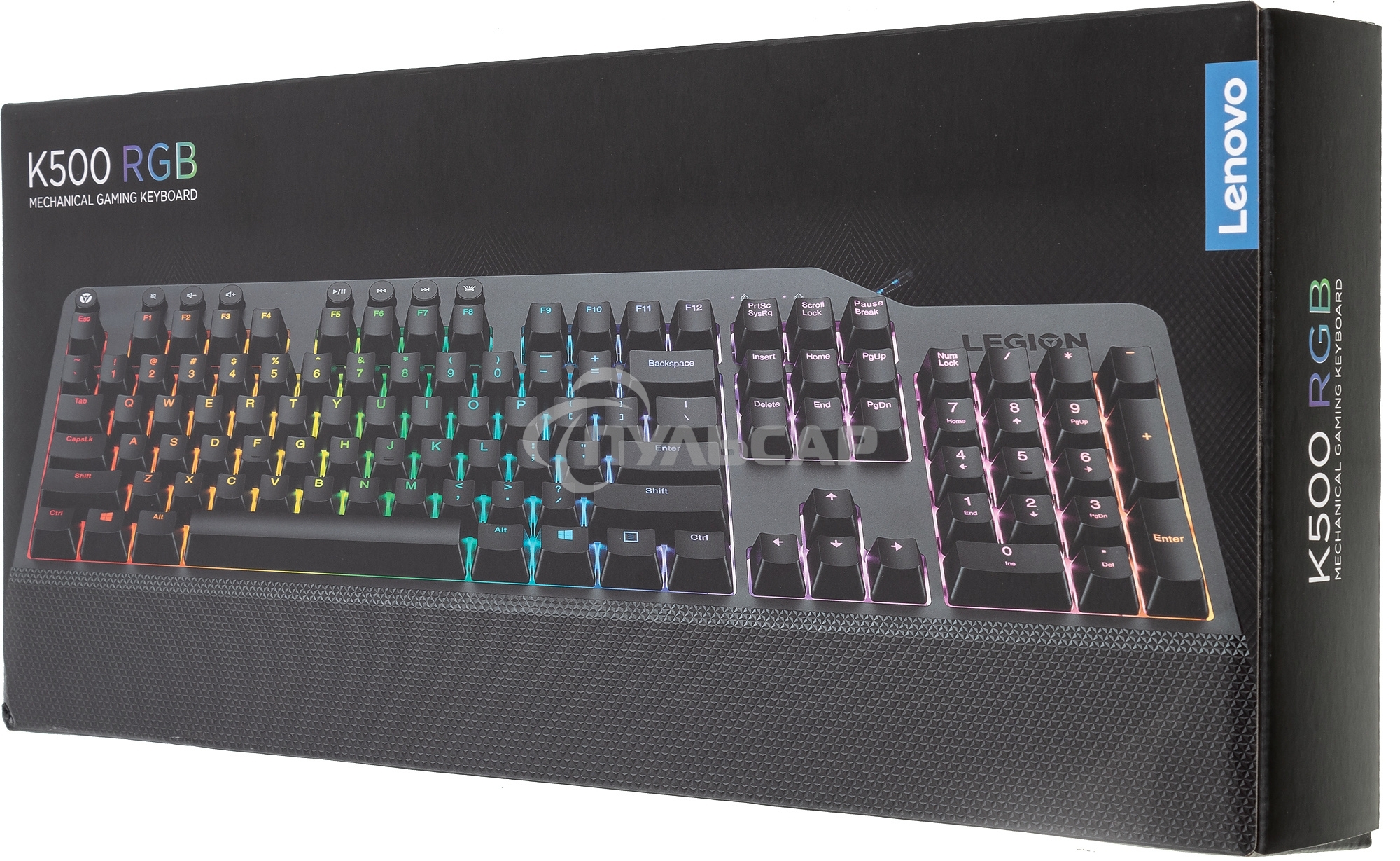 Клавиатура проводная Lenovo Legion K500 RGb механическая черный USB Multimedia for gamer LED (подставка для запястий)