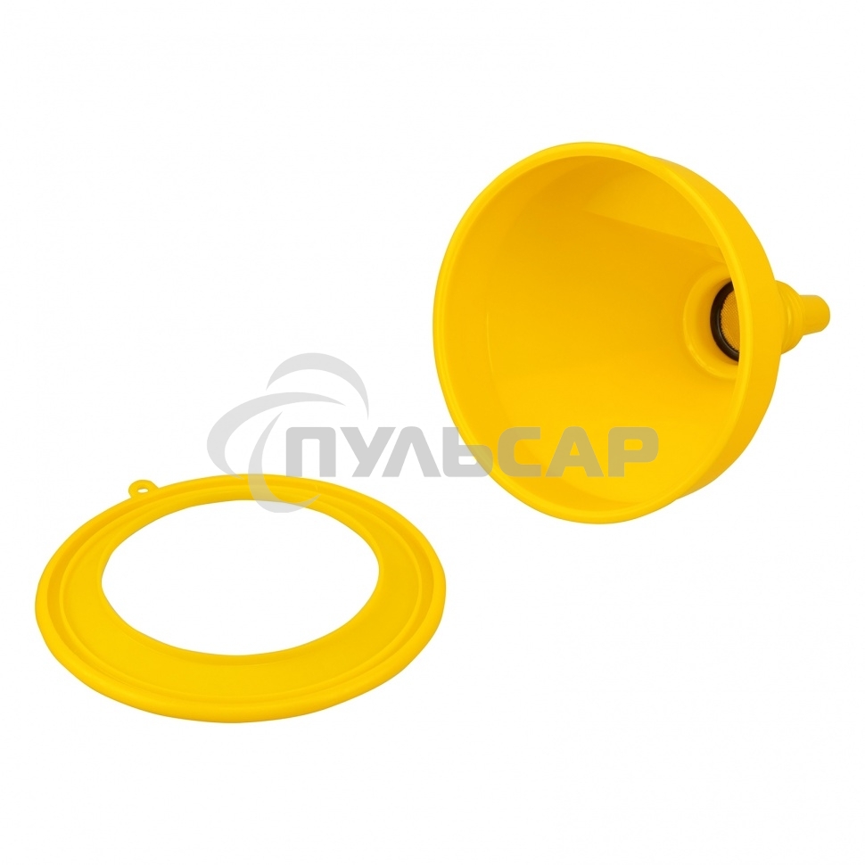 Воронка пластиковая Denzel 135 мм с металлическим ситом, гибким наконечником и непроливайкой 537210