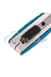 Нож 160 мм, метал.корпус, выдв. сегм. лезвие 18 мм (SK-5), метал. напр-щая, клипса для ремня Gross