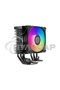 Кулер PCCooler R400 ARGB черный 92мм алюминий+медь 2200r m 30db 4-pin 180W 133мм