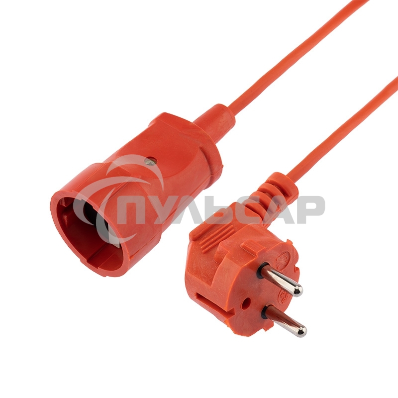 Удлинитель-шнур PROconnect ПВС 3х0.75, 30 м, с/з, 6 А, 1300 Вт, IP44, оранжевый (Сделано в России)