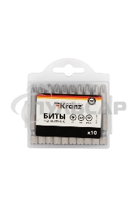 Бита PZ3х50 мм для шуруповерта (упак. 10 шт.) Kranz