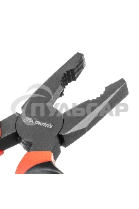 Плоскогубцы Matrix черный Nickel, 200 мм, комбинированные, двухкомпонентные рукоятки