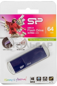 Флешка USB 64 Gb, Silicon Power Ultima U05, USB 2.0, синий
