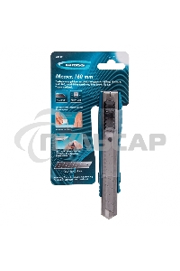 Нож 160 мм, метал.корпус, выдв. сегм. лезвие 18 мм (SK-5), метал. напр-щая, клипса для ремня Gross