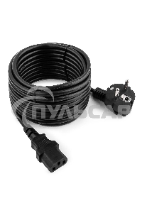 Кабель Gembird Power 250V 10A EUR, VDEКабель питания сетевой, Евровилка, заземление, 5m (PC-186-VDE-5M)