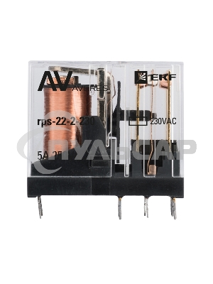Реле промежуточное РП slim 22/2 5А 230В AC AVERES EKF rps-22-2-230