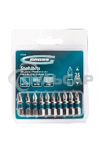 Набор бит PH1х25, сталь S2, 10 шт. Gross