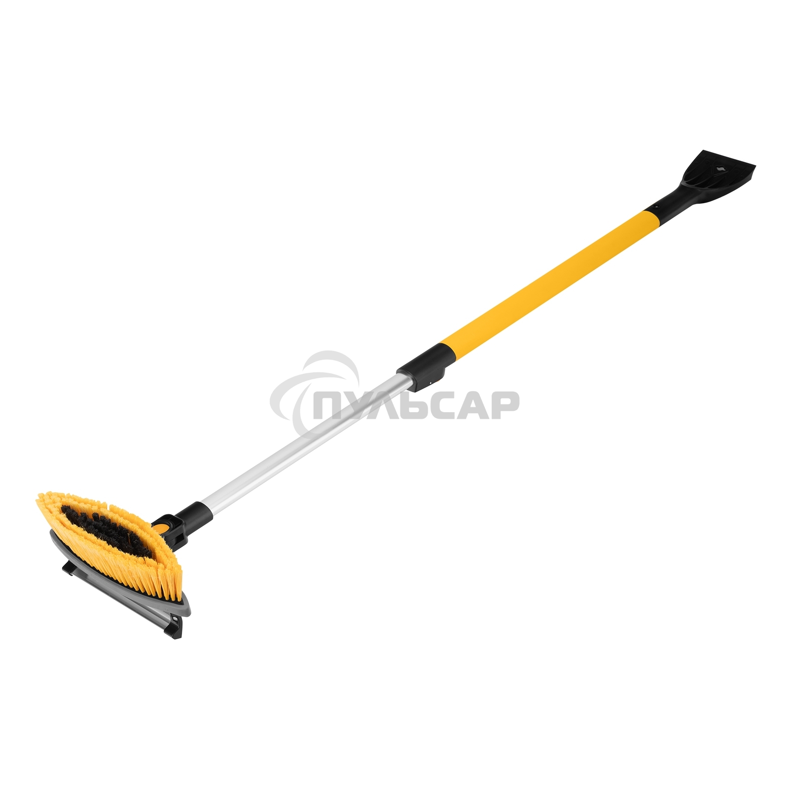Щетка сметка со скребком, телескоп, поворотная голова, водосгон 950-1320 мм Denzel