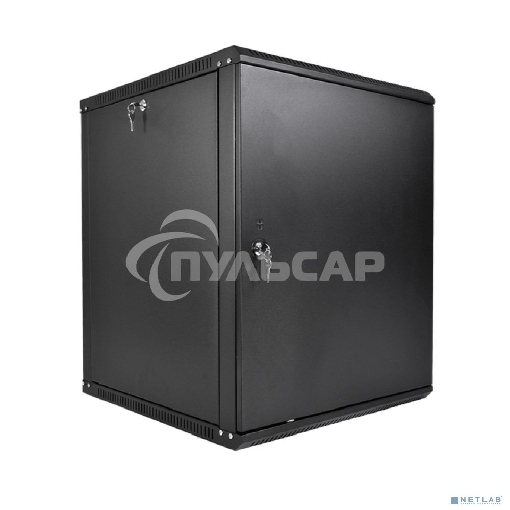 Шкаф телекоммуникационный настенный разборный ЦМО ЭКОНОМ 15U (600 350) дверь металл, черный