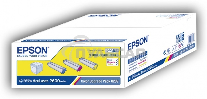 Картридж лазерный Epson C13S050289 голубой/пурпурный/желтый (2 000 стр) для AcuLaser 2600x/C2600x